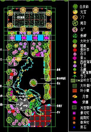 某公司庭院景觀綠化設(shè)計平面圖免費下載 園林綠化及施工